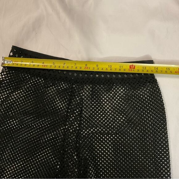 SHEIN Black Mesh Screen Fishnet Beach Swim Coverup Dancewear Mermaid Balletcore - Picture 4 of 6